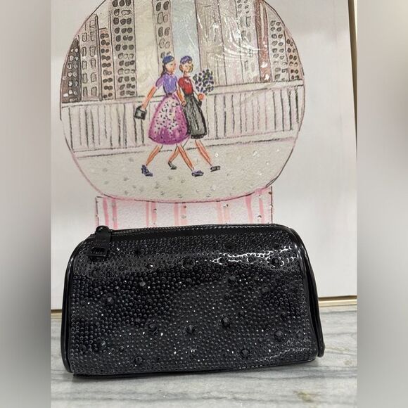 Steve Madden Rhinestone Makeup Bag - Picture 3 of 8